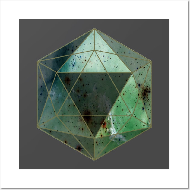 Starred sky geometry concept: a crystal heart Wall Art by Blacklinesw9